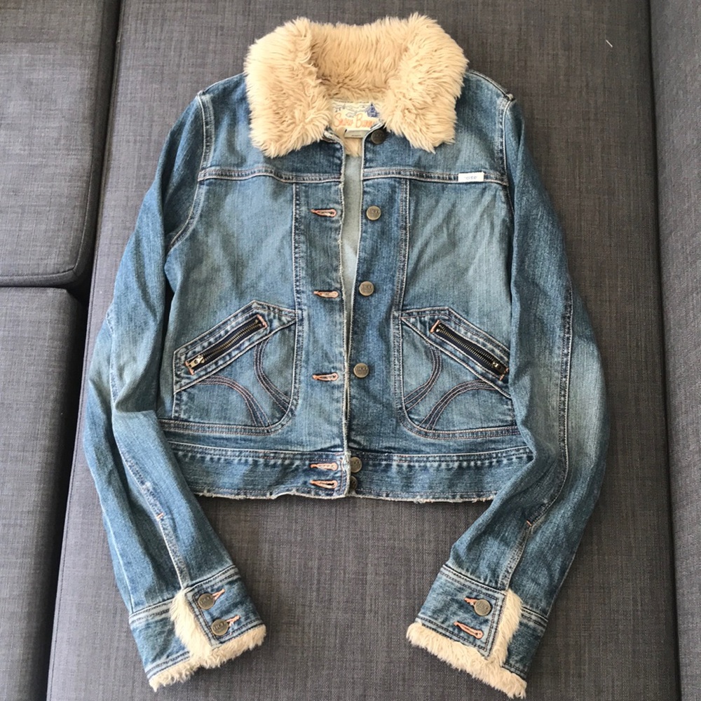 Vintage Hollister Co. Fur Lined Jean Jacket